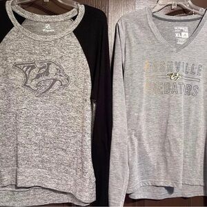adidas Gray and Black Long Sleeve Tees